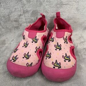 STQ Kids Girls Unicorn Water Shoes Pink Closed Toe Sandals Size 10